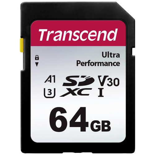 Transcend TS64GSDC340S SDXC-Karte 64 GB A1 Application Performance Class, v30 Video Speed Class, UH