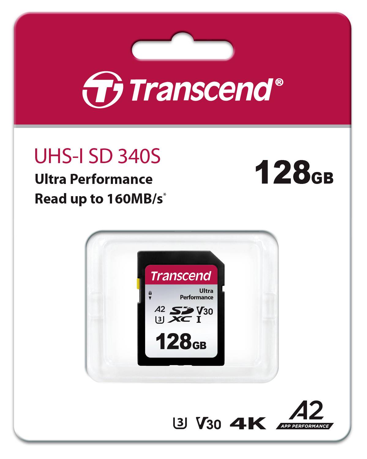 Transcend TS64GSDC340S SDXC-Karte 128GB A1 Application Performance Class, A2 Application Performance Class, v30 Video Speed Class