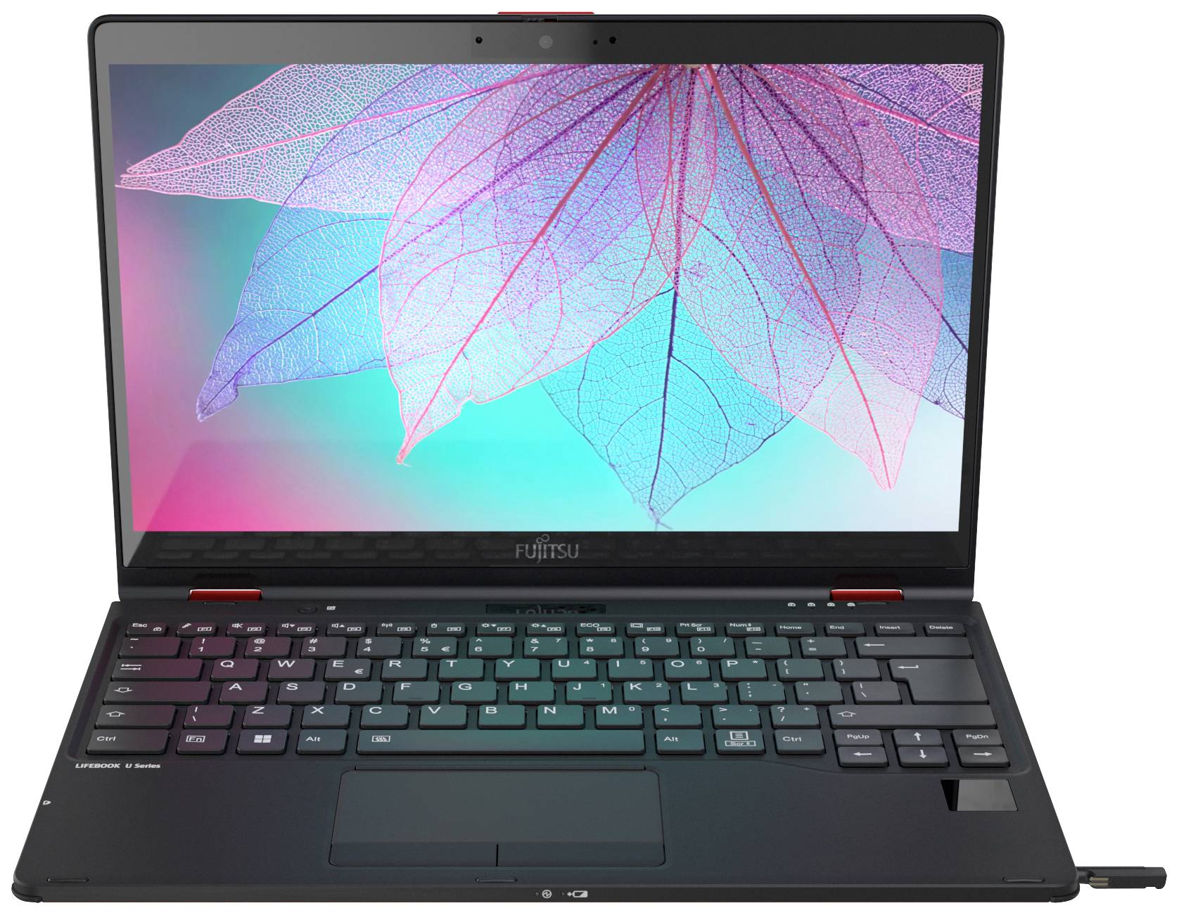 Fujitsu 2-in-1 Notebook / Tablet 33.8 cm (13.3 Zoll) Full HD Intel® Core™ i5 i5-1235U 16 GB RAM Deutsch, QWERTZ Rot VFY:U9X12M15AMDE