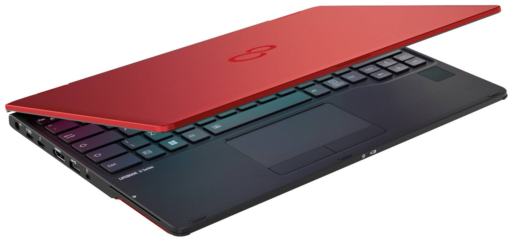 Fujitsu 2-in-1 Notebook / Tablet 33.8 cm (13.3 Zoll) Full HD Intel® Core™ i5 i5-1235U 16 GB RAM Deutsch, QWERTZ Rot VFY:U9X12M15AMDE