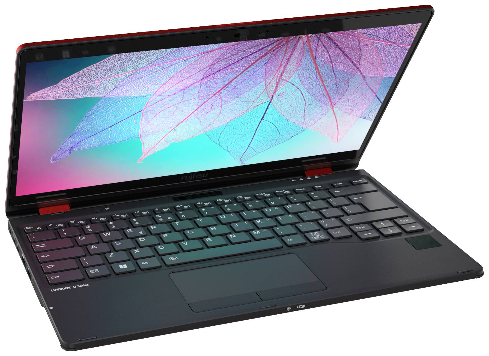 Fujitsu 2-in-1 Notebook / Tablet 33.8 cm (13.3 Zoll) Full HD Intel® Core™ i5 i5-1235U 16 GB RAM Deutsch, QWERTZ Rot VFY:U9X12M15AMDE