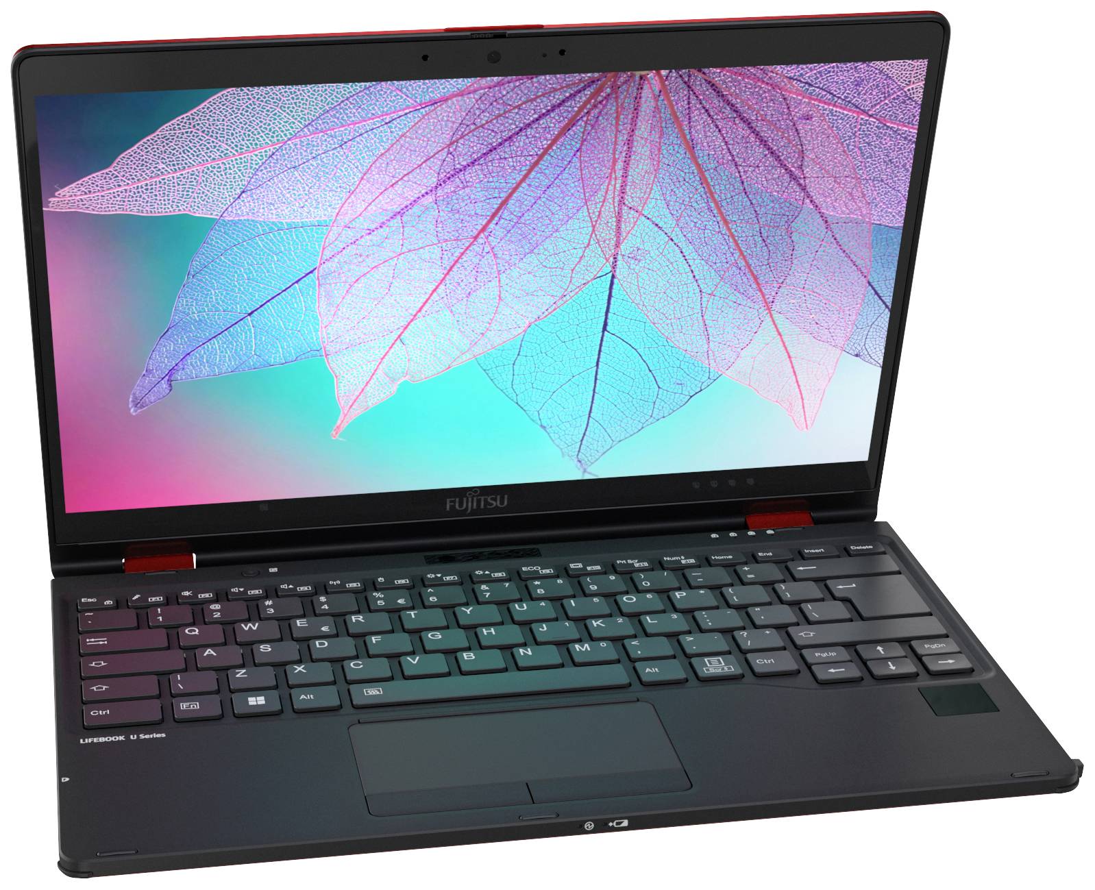 Fujitsu 2-in-1 Notebook / Tablet 33.8 cm (13.3 Zoll) Full HD Intel® Core™ i5 i5-1235U 16 GB RAM Deutsch, QWERTZ Rot VFY:U9X12M15AMDE