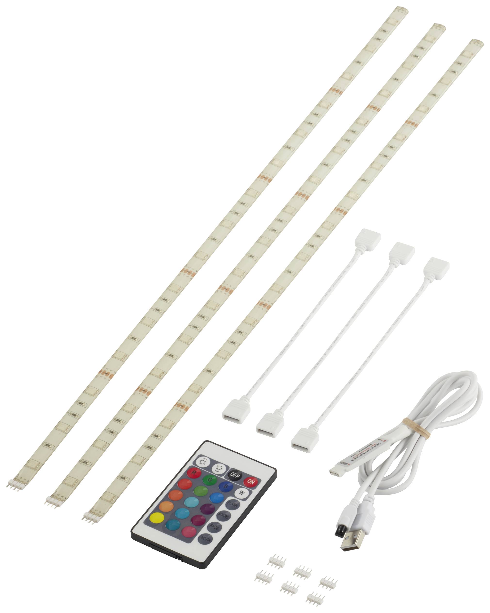 Sygonix SY-5225288 LED-Streifen-Komplettset mit Stecker 5V 150cm RGB 1St.