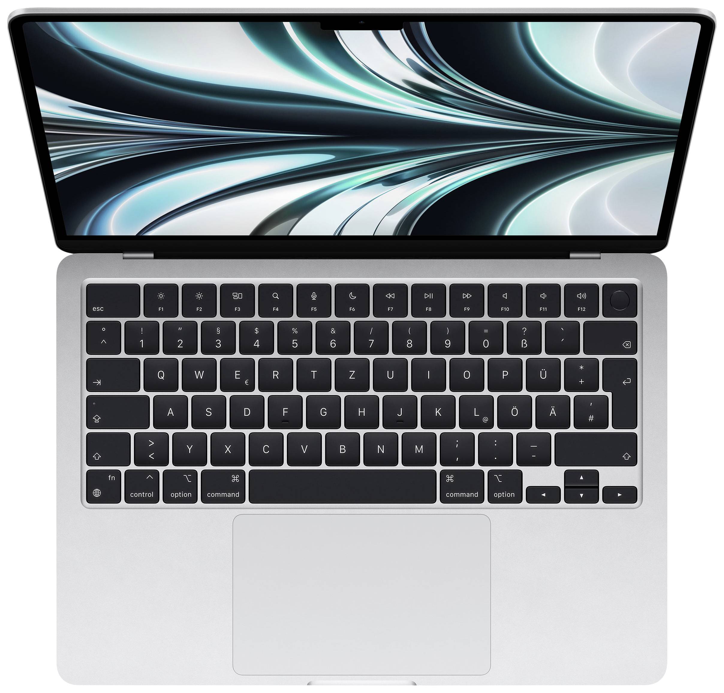 Apple MacBook Air 13 (M2, 2022) 34.5 cm (13.6 Zoll) CTO 16 GB RAM 256 GB SSD 8‑Core CPU 8-Core GPU Silber Z15W_5216_DE_CTO
