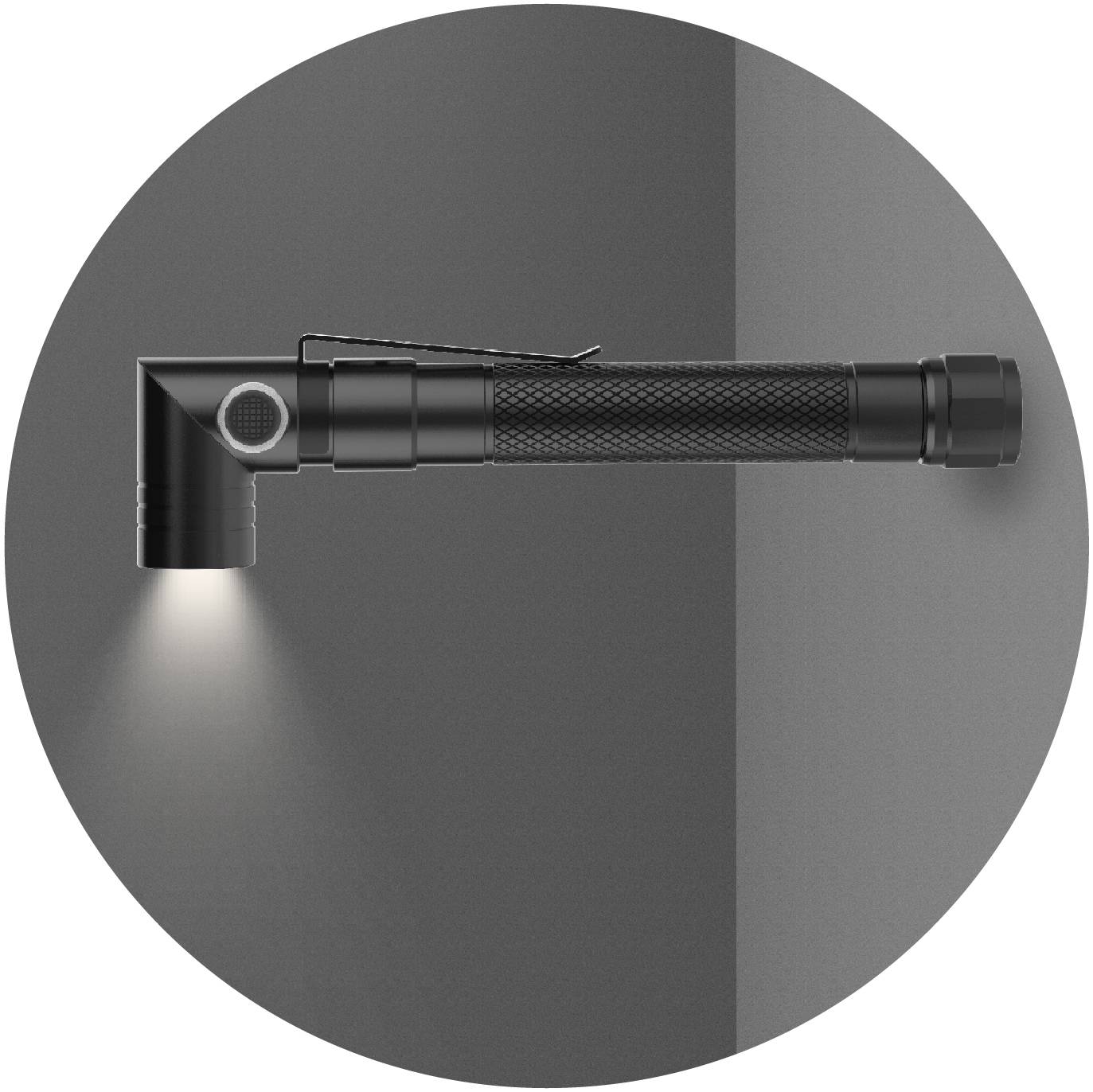 TOOLCRAFT 2-in-1 SMD LED Taschenlampe mit Stroboskopmodus, mit USB-Schnittstelle, verstellbar, mit Gürtelclip akkubetrieben 250lm