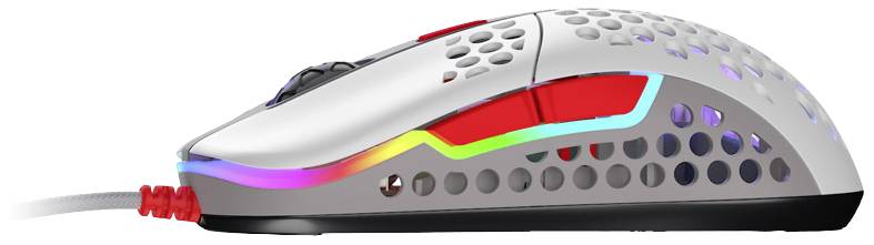 Xtrfy M42 RGB Maus, Gaming-Maus Kabelgebunden Optisch Grau 6 Tasten Beleuchtet