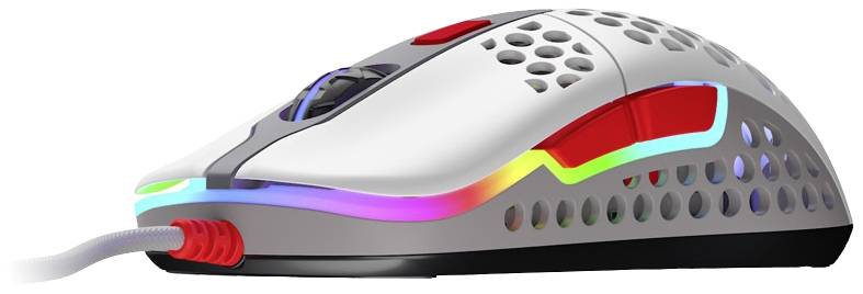 Xtrfy M42 RGB Maus, Gaming-Maus Kabelgebunden Optisch Grau 6 Tasten Beleuchtet