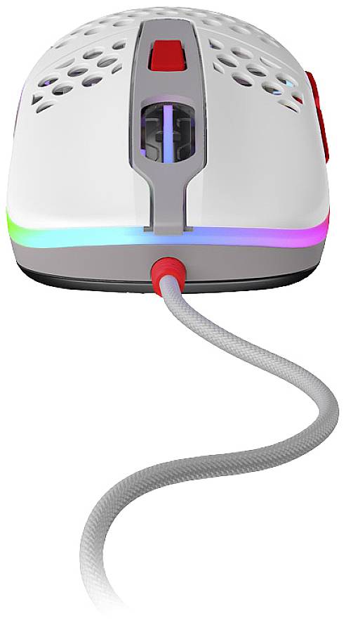 Xtrfy M42 RGB Maus, Gaming-Maus Kabelgebunden Optisch Grau 6 Tasten Beleuchtet