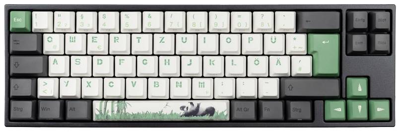 Ducky Miya Pro Panda V2 Edition TKL Kabelgebunden Tastatur, Gaming-Tastatur Beleuchtet Deutsch, QWERTZ Schwarz/Weiß