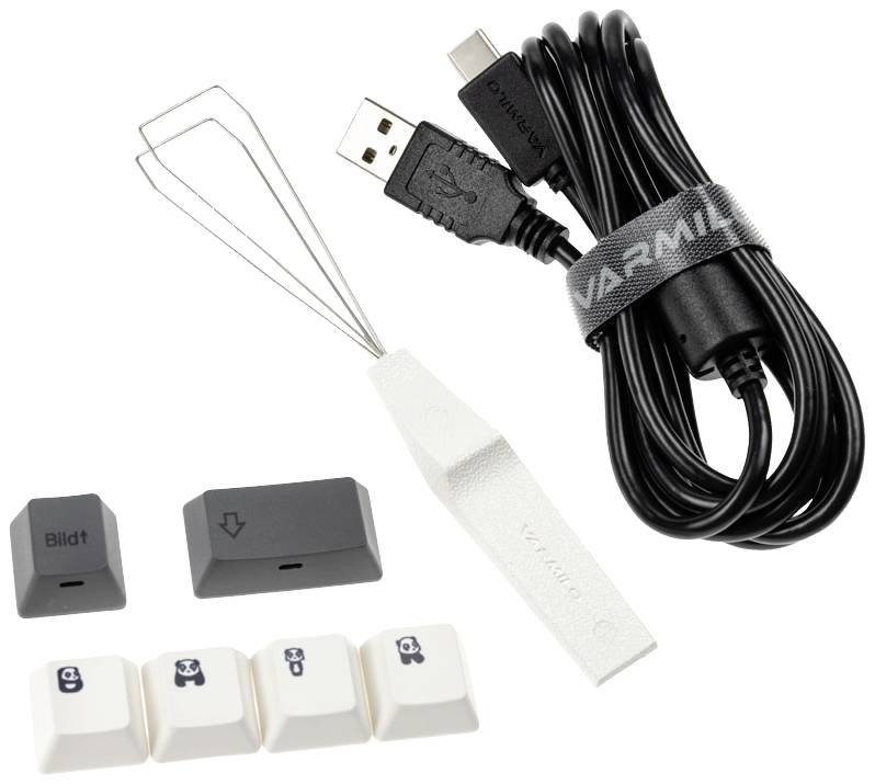 Ducky Miya Pro Panda V2 Edition TKL Kabelgebunden Tastatur, Gaming-Tastatur Beleuchtet Deutsch, QWERTZ Schwarz/Weiß