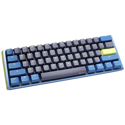 Ducky One 3 Daybreak Mini Kabelgebunden Gaming-Tastatur, Tastatur, Maus-Set Deutsch, QWERTZ Blau-Grau