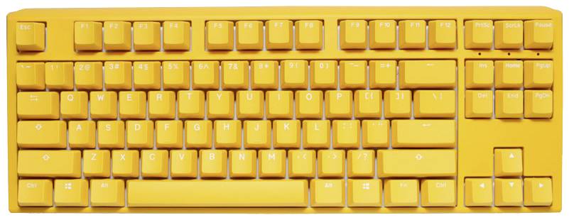Ducky One 3 Yellow TKL Kabelgebunden Gaming-Tastatur, Tastatur Deutsch, QWERTZ Gelb