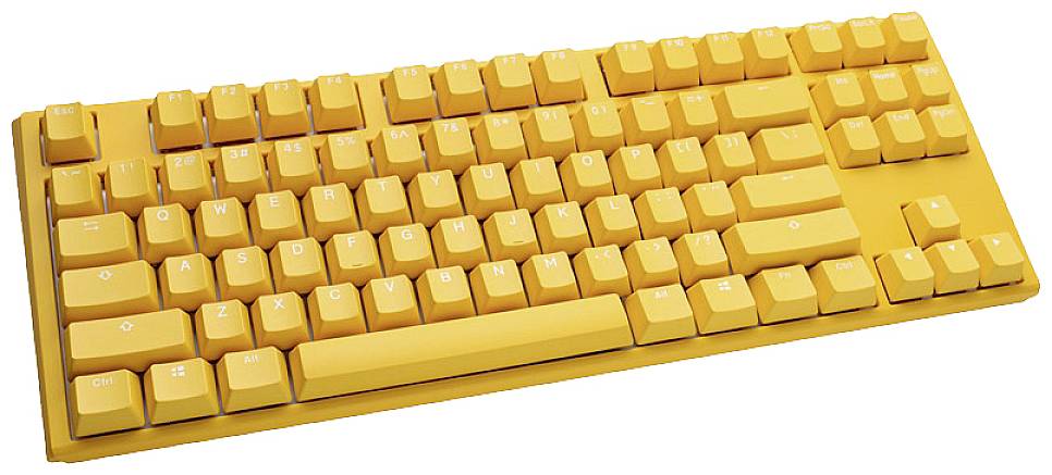 Ducky One 3 Yellow TKL Kabelgebunden Gaming-Tastatur, Tastatur Deutsch, QWERTZ Gelb