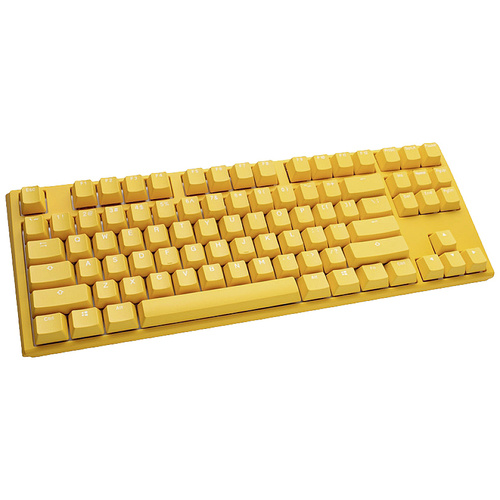 Ducky One 3 Yellow TKL Kabelgebunden Gaming-Tastatur, Tastatur Deutsch, QWERTZ Gelb