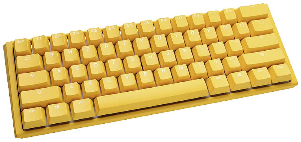 Ducky One 3 Yellow Mini Kabelgebunden Gaming-Tastatur, Tastatur Deutsch, QWERTZ Gelb