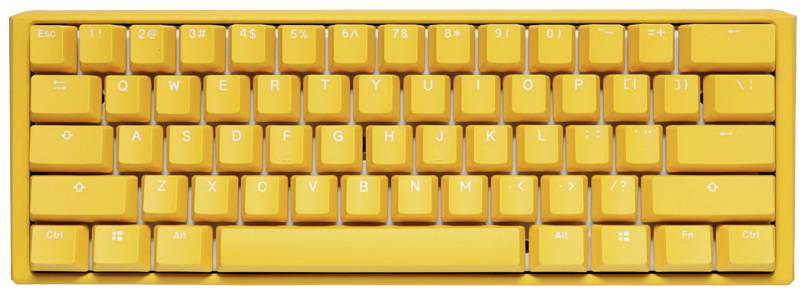 Ducky One 3 Yellow Mini Kabelgebunden Gaming-Tastatur, Tastatur Deutsch, QWERTZ Gelb