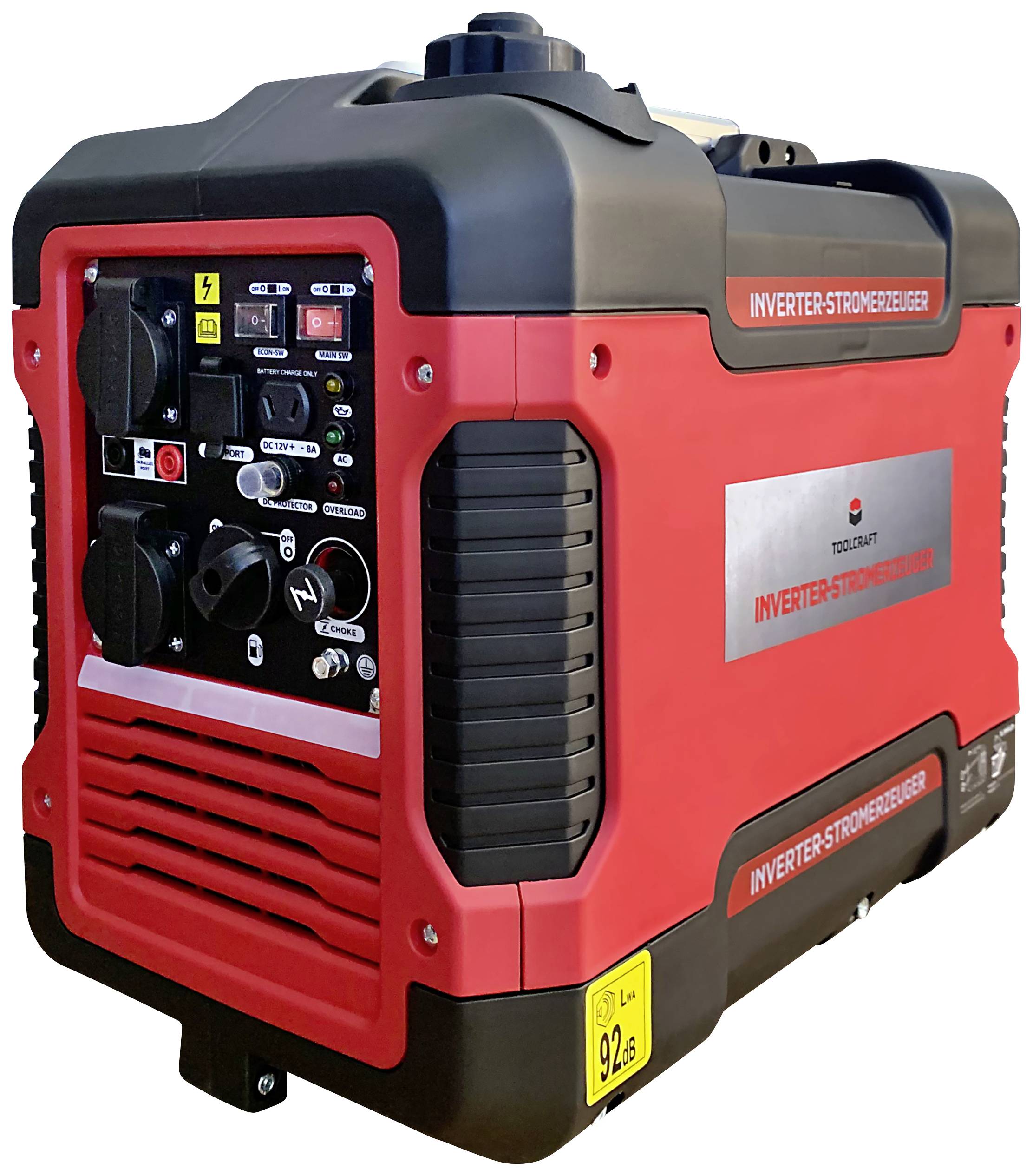 TOOLCRAFT 4-Takt Inverter-Stromerzeuger 230 V/AC, 12 V/DC 21.5kg 1700W