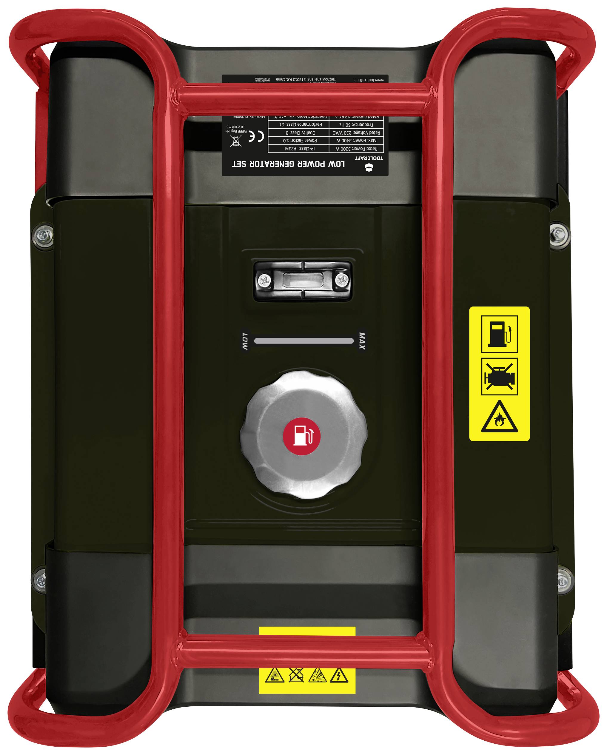 TOOLCRAFT 4-Takt Inverter-Stromerzeuger 230 V/AC, 12 V/DC 35kg 3200W