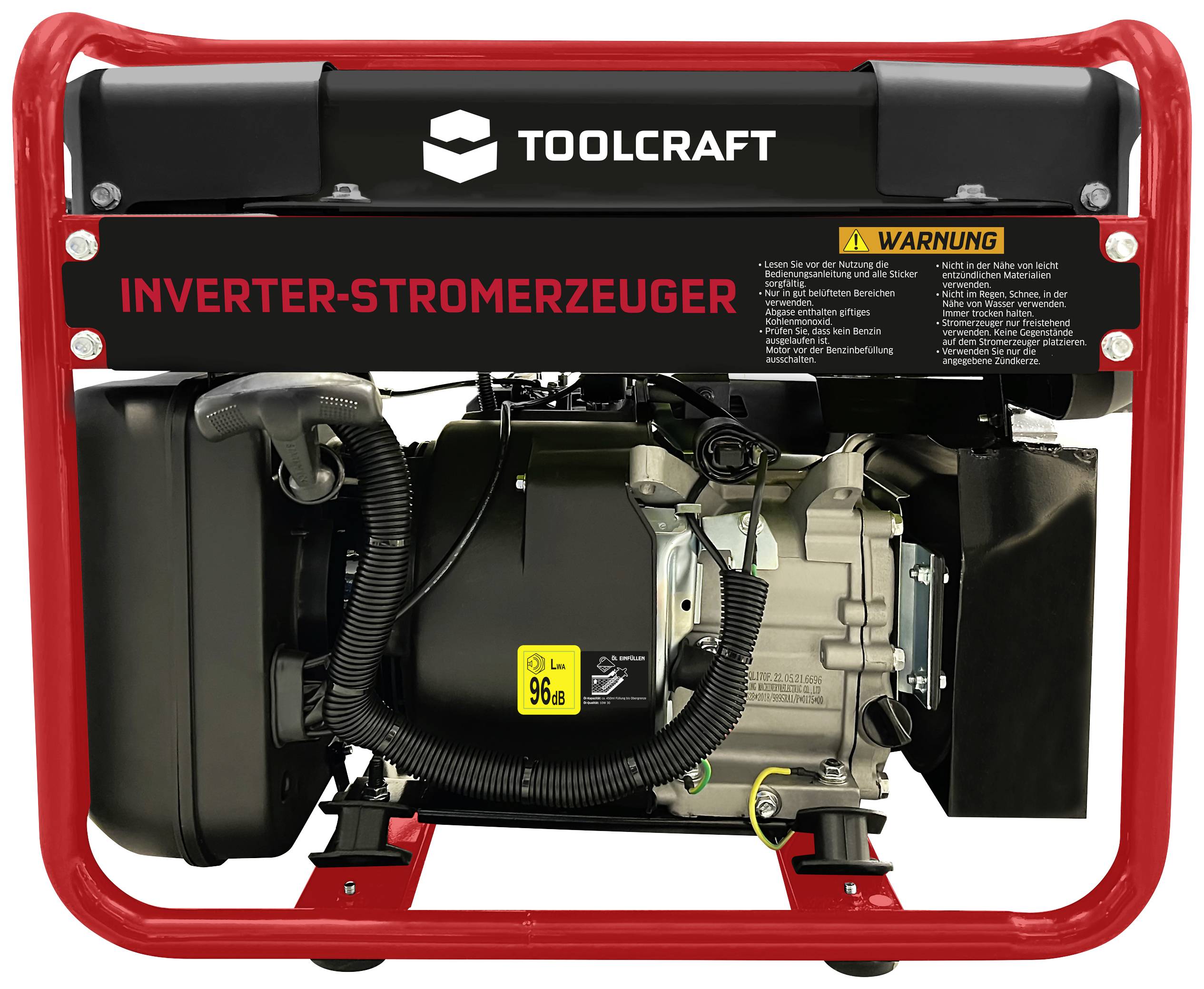 TOOLCRAFT 4-Takt Inverter-Stromerzeuger 230 V/AC, 12 V/DC 35kg 3200W