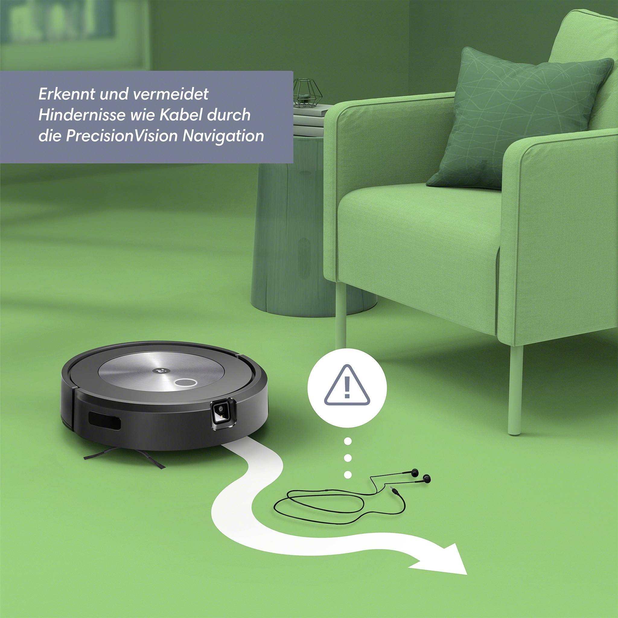 IRobot Roomba J7158 Saugroboter Grau, Schwarz App gesteuert