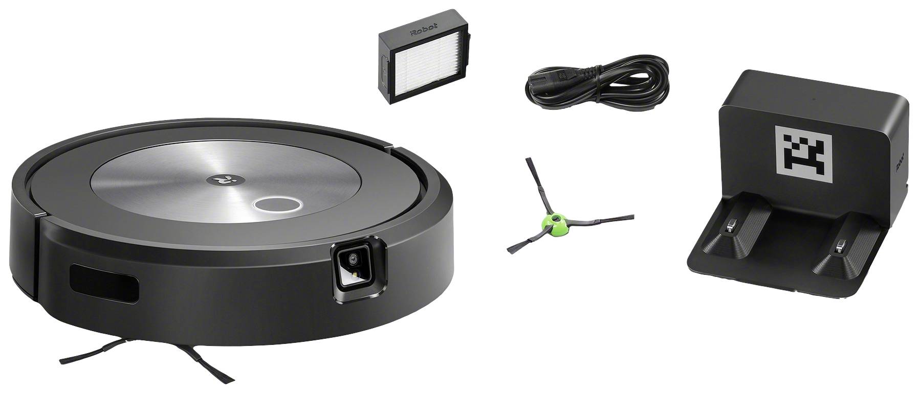 IRobot Roomba J7158 Saugroboter Grau, Schwarz App gesteuert