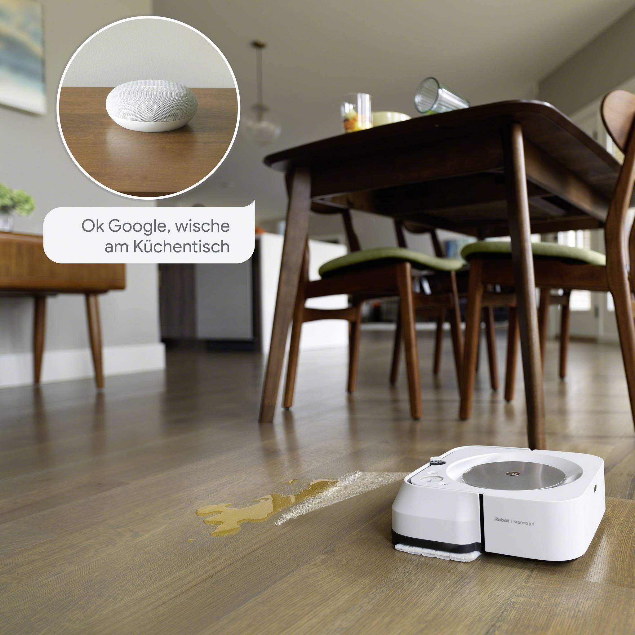 IRobot Braava m6138 Wischroboter Weiß App gesteuert, Sprachgesteuert, kompatibel mit Amazon Alexa