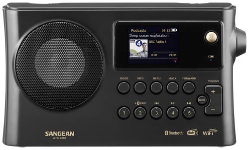 Sangean WFR-28BT Internet Tischradio DAB+, FM DAB+, WLAN, Bluetooth®, AUX, Internetradio Akku-Ladef