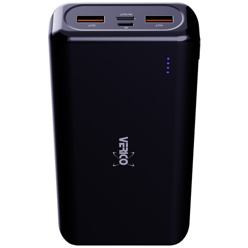 Verico Power Pro PD Powerbank 20000 mAh Power Delivery LiPo USB-A, USB-C® Schwarz
