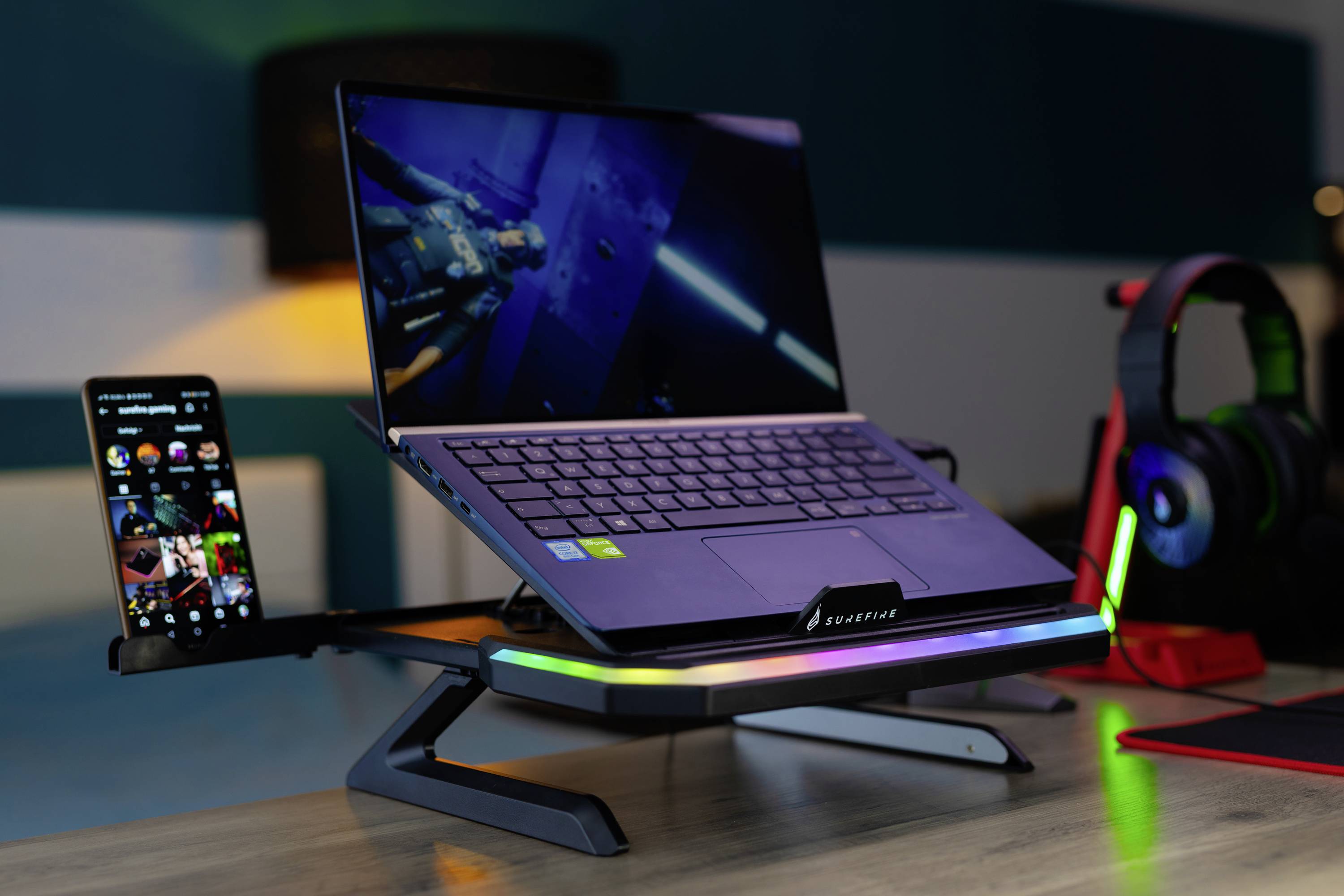 Surefire Gaming Portus X1 Notebook-Ständer höhenverstellbar, neigbar