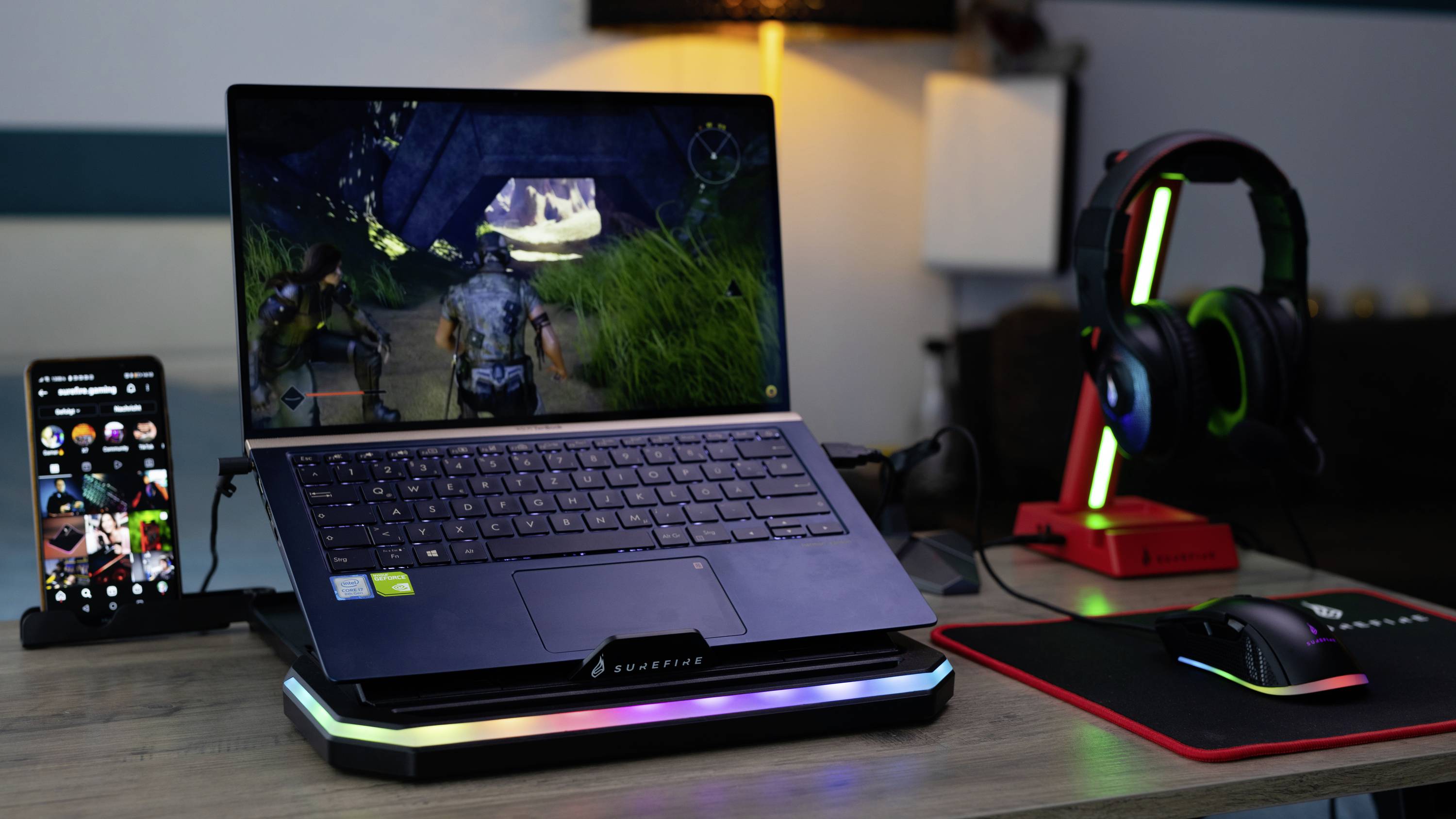 Surefire Gaming Portus X1 Notebook-Ständer höhenverstellbar, neigbar