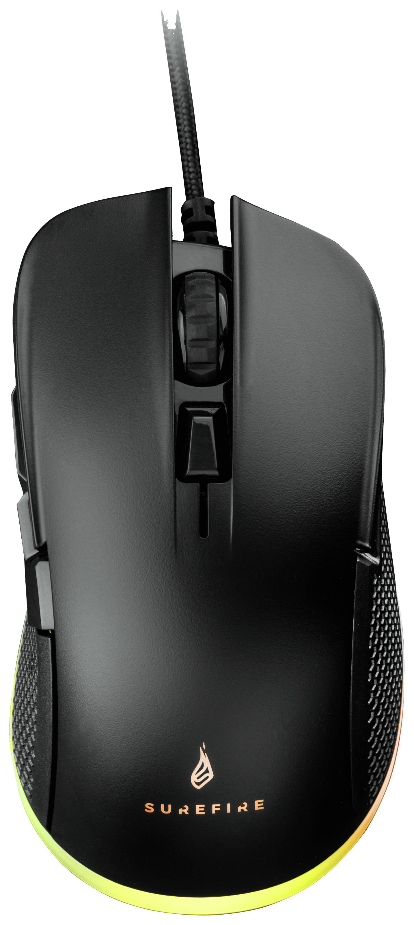 Surefire Gaming Buzzard Claw Gaming-Maus Kabelgebunden, USB Optisch Schwarz 6 Tasten 800 dpi, 1600 dpi, 2400 dpi, 3200 dpi, 4800 dpi, 7200 dpi Bele