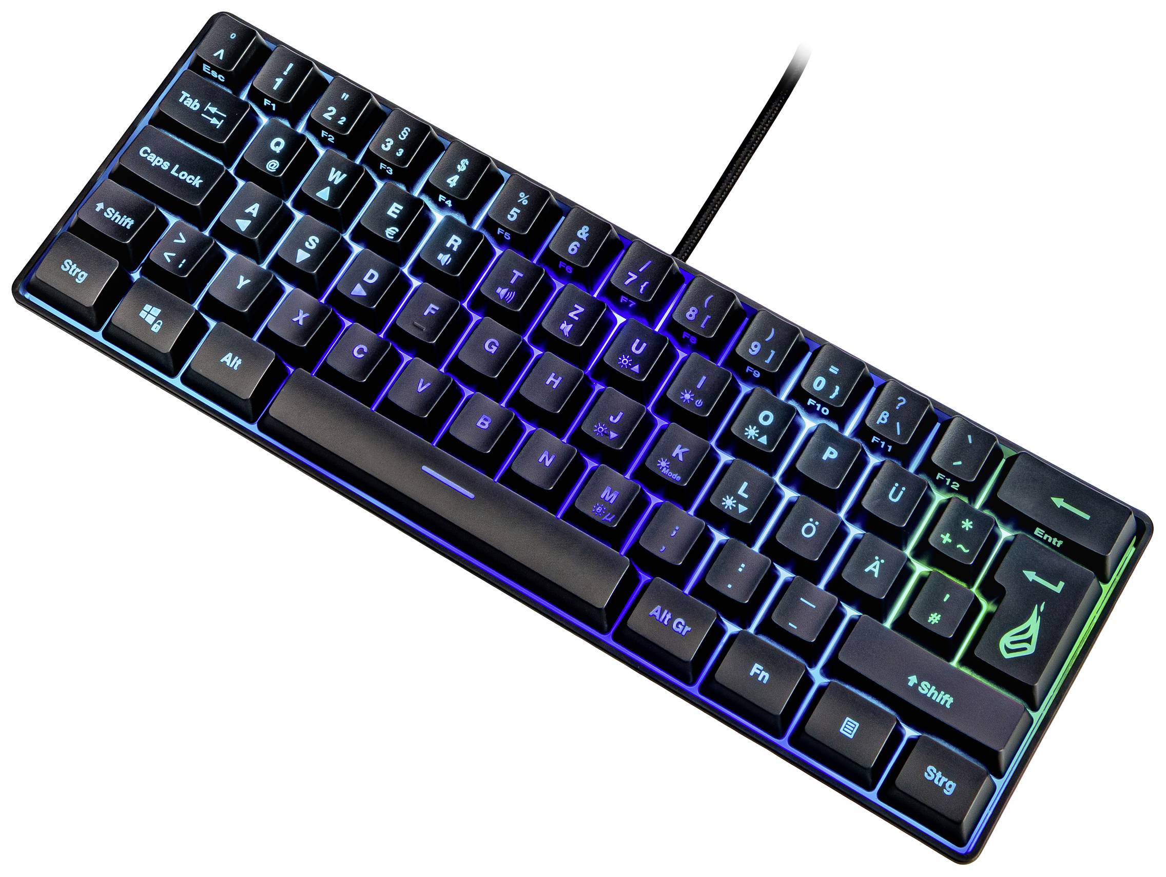 Surefire Gaming KingPin X1 Kabelgebunden, USB Gaming-Tastatur Deutsch, QWERTZ Schwarz Beleuchtet, Multimediatasten
