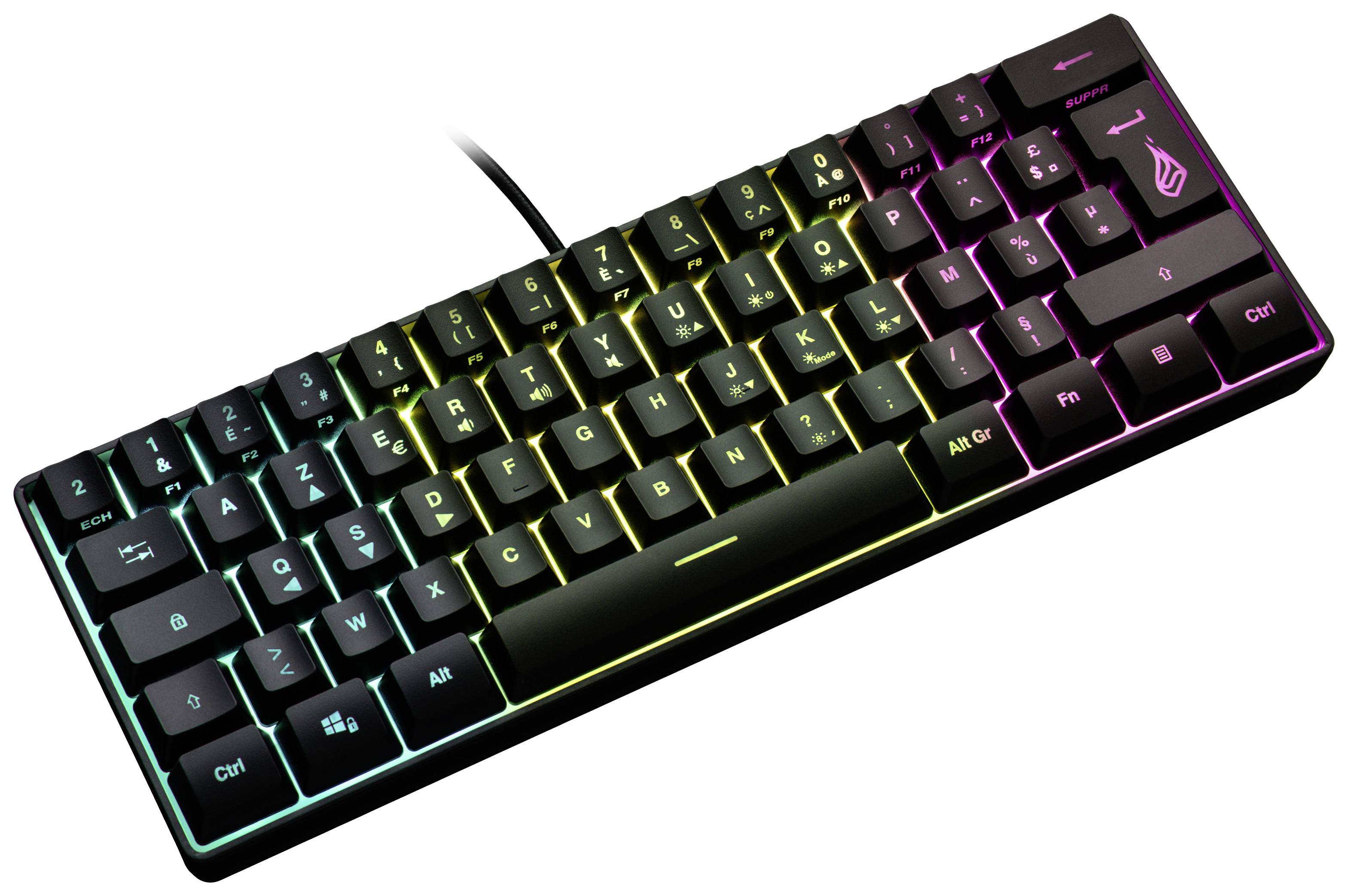 Surefire Gaming KingPin X1 Kabelgebunden, USB Gaming-Tastatur Französisch, AZERTY Schwarz Beleuchtet, Multimediatasten