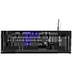 Surefire Gaming KingPin X2 filaire, USB Clavier de gaming nordique, QWERTY noir éclairé, touches multimédia