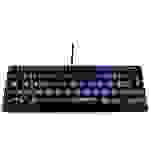 Surefire Gaming KingPin M1 filaire, USB Clavier de gaming nordique, QWERTY noir éclairé, touches multimédia