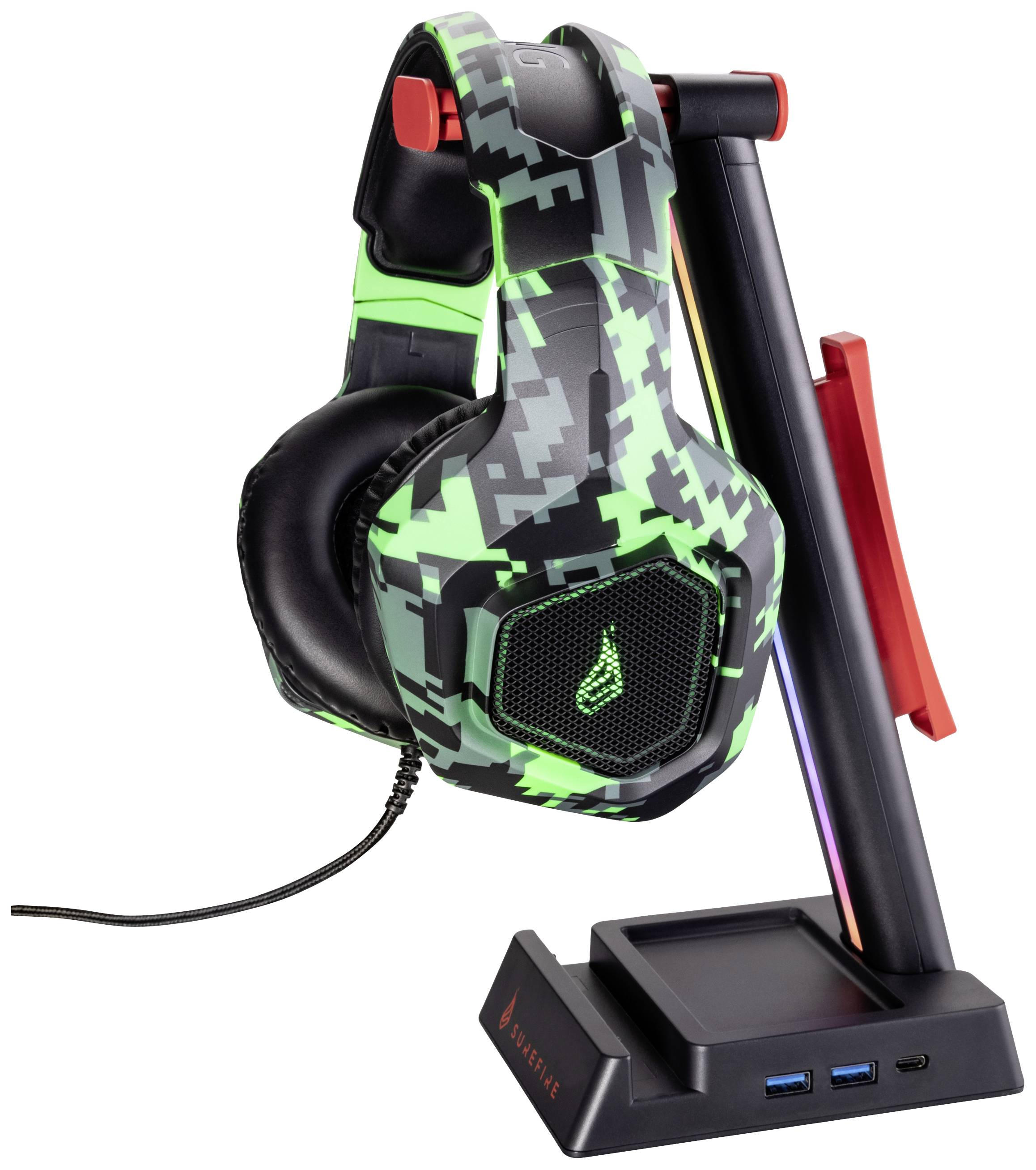 Surefire Gaming Vinson N2 Kopfhörerständer Passend für (Kopfhörer):Over-Ear-Kopfhörer Schwarz