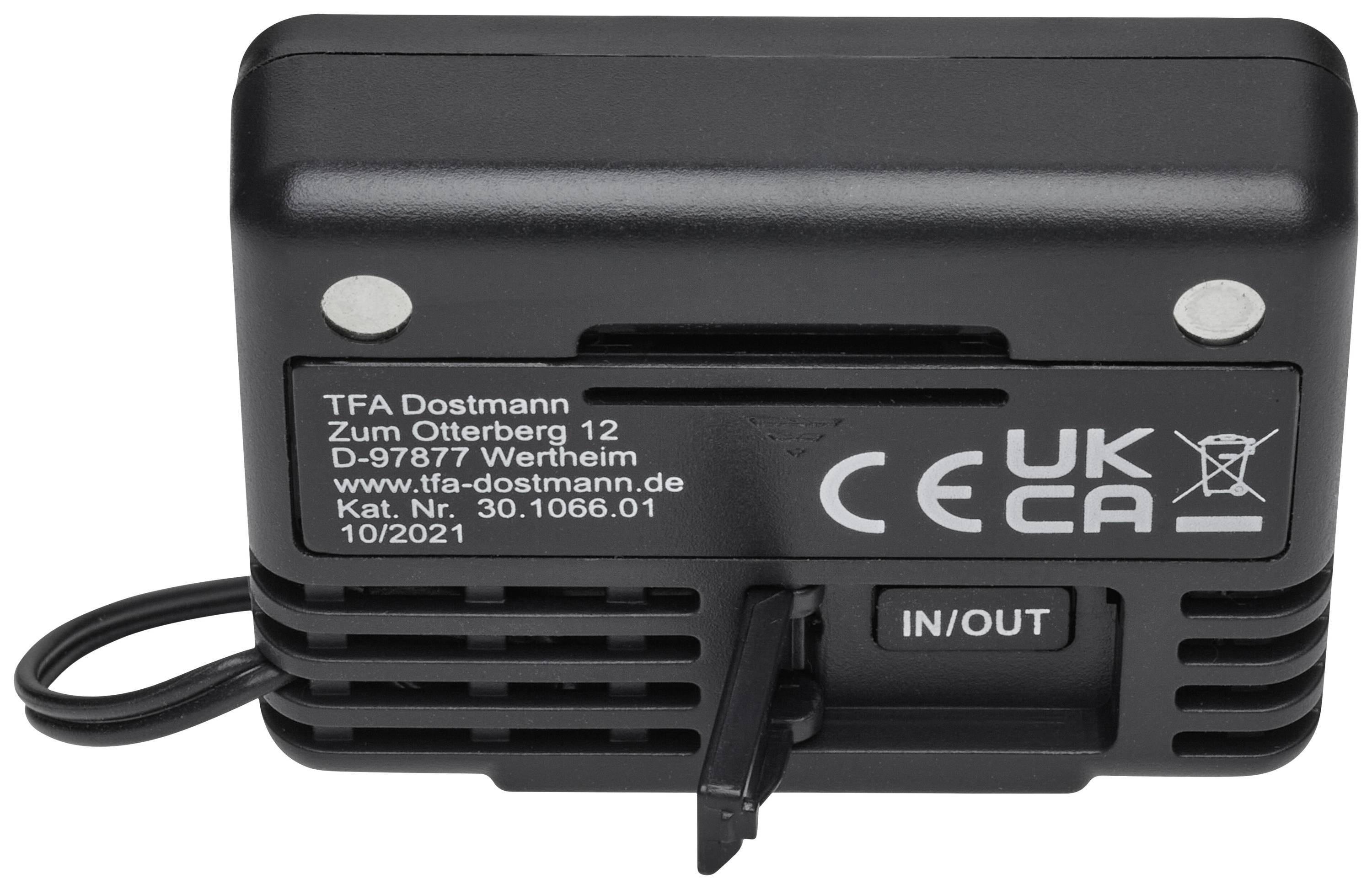 TFA Dostmann Thermometer Schwarz 30.1066.01