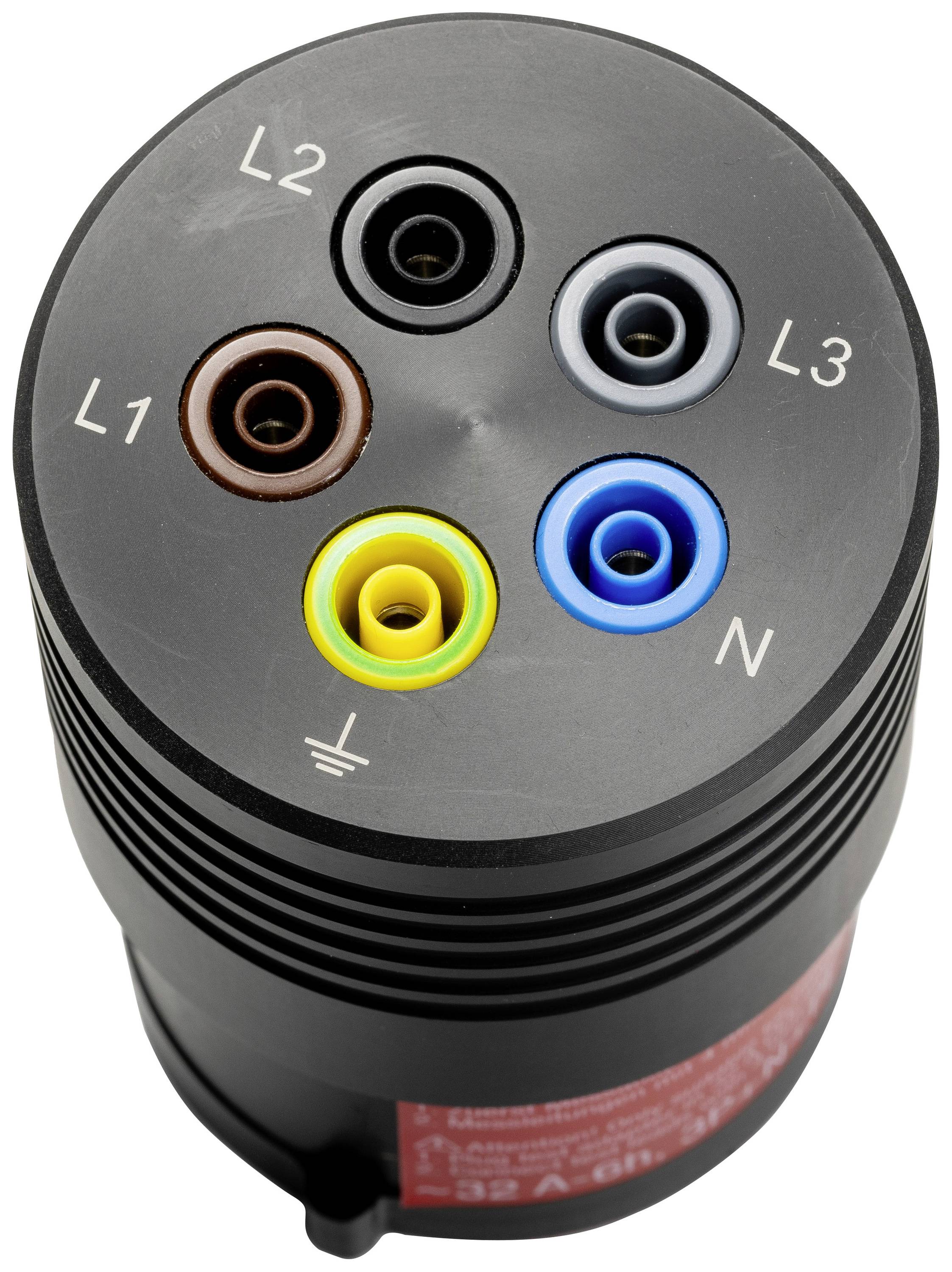 Benning TA 7-32 Messadapter CEE-Stecker 32A 5polig - Buchse 4mm Schwarz