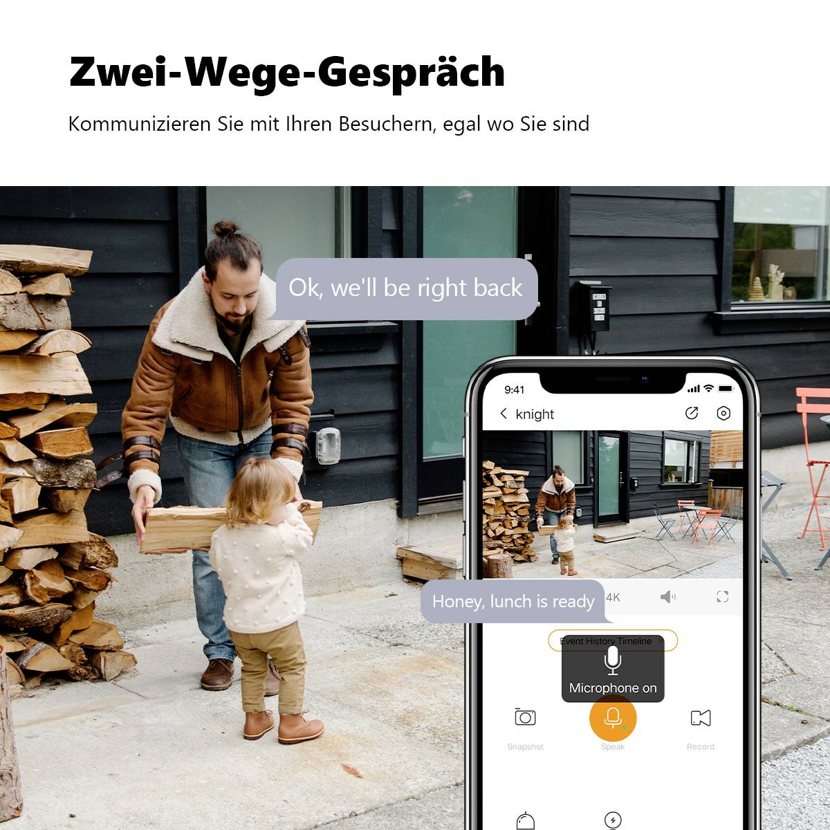 IMOU Knight IPC-F88FIP-V2-0280B-imou WLAN IP Überwachungskamera 3840 x 2160 Pixel