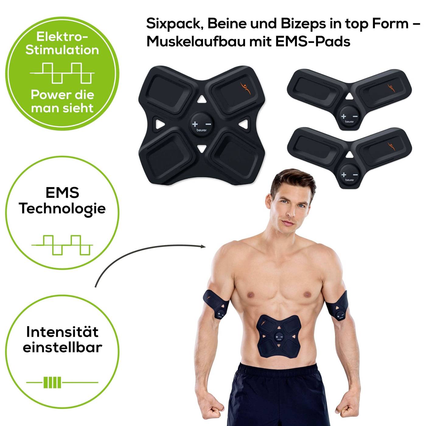 Beurer EM 22 Muscle Booster EMS Pad Elektroden Nachkauf-Set
