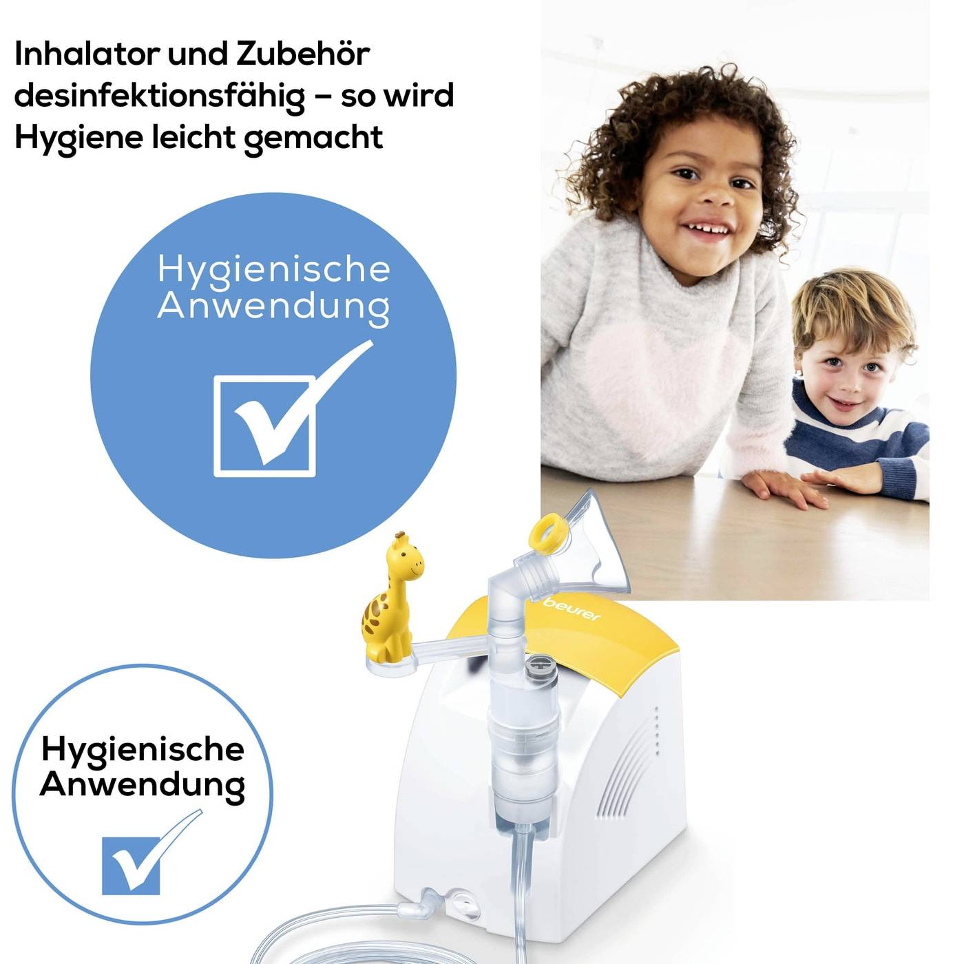 Beurer IH 26 Kids Inhalator mit Inhalationsmaske, mit Mundstück