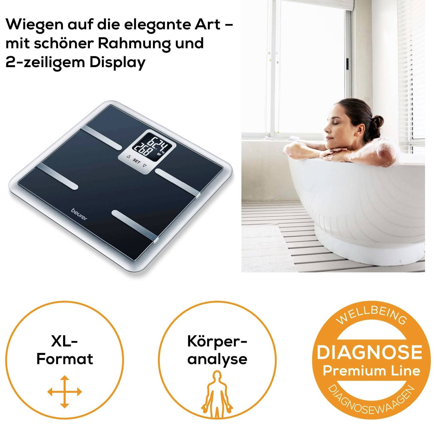 Beurer BG 40 Körperanalysewaage 76106 Wägebereich (max.)=150 kg