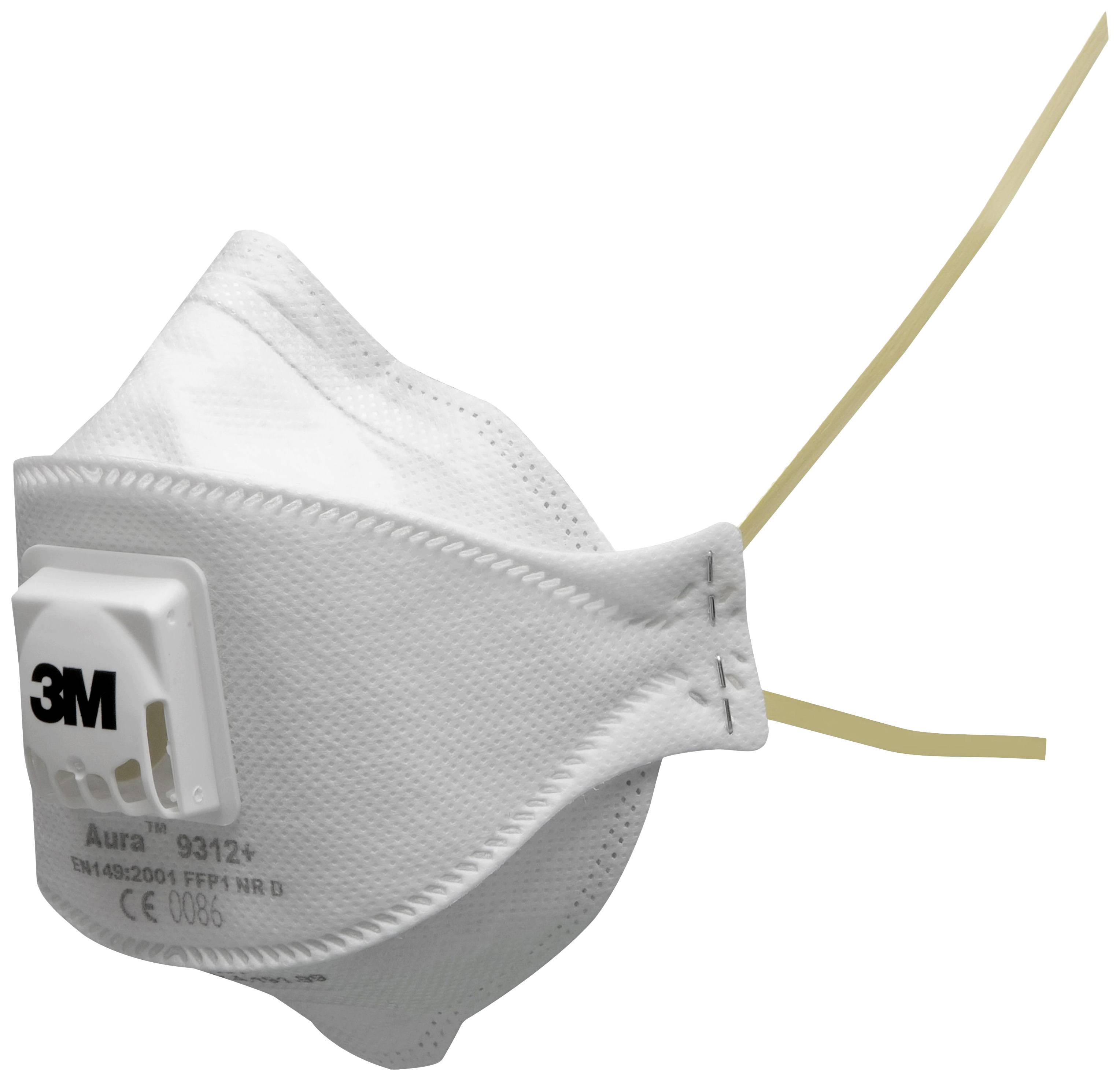 3M Aura™ 9312+ 9312+ Feinstaubmaske mit Ventil FFP1 D 10 St. EN 149:2001, EN 149:2009 DIN 149:2001, DIN 149:2009