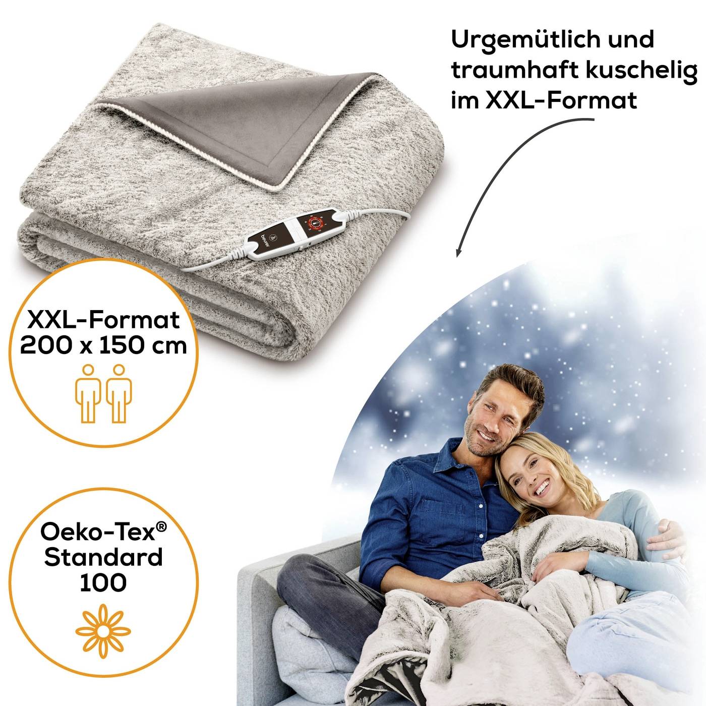 Beurer HD 150 XXL Nordic Cosy Wärmedecke 150W Taupe
