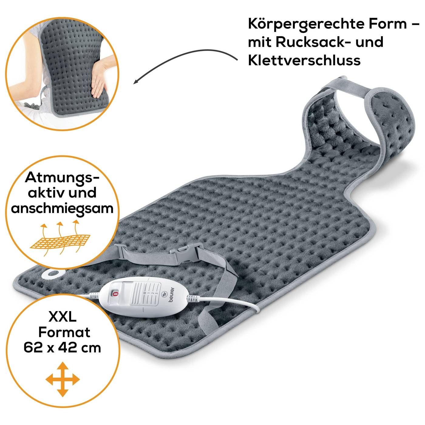 Beurer Rücken-Nacken-Heizkissen HK 53 gr