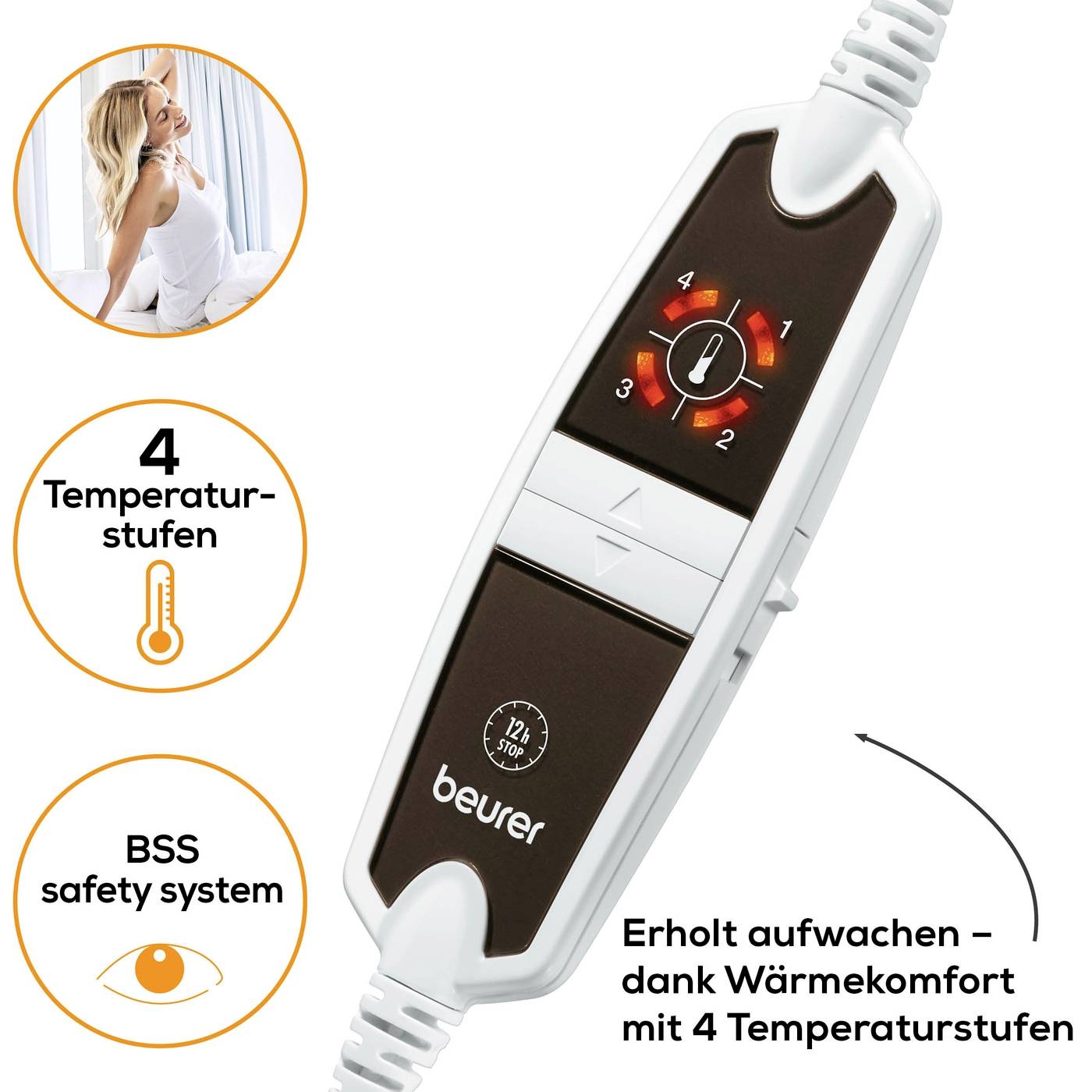 Beurer UB 53 Teddy Single Wärmeunterbett 60W Weiß