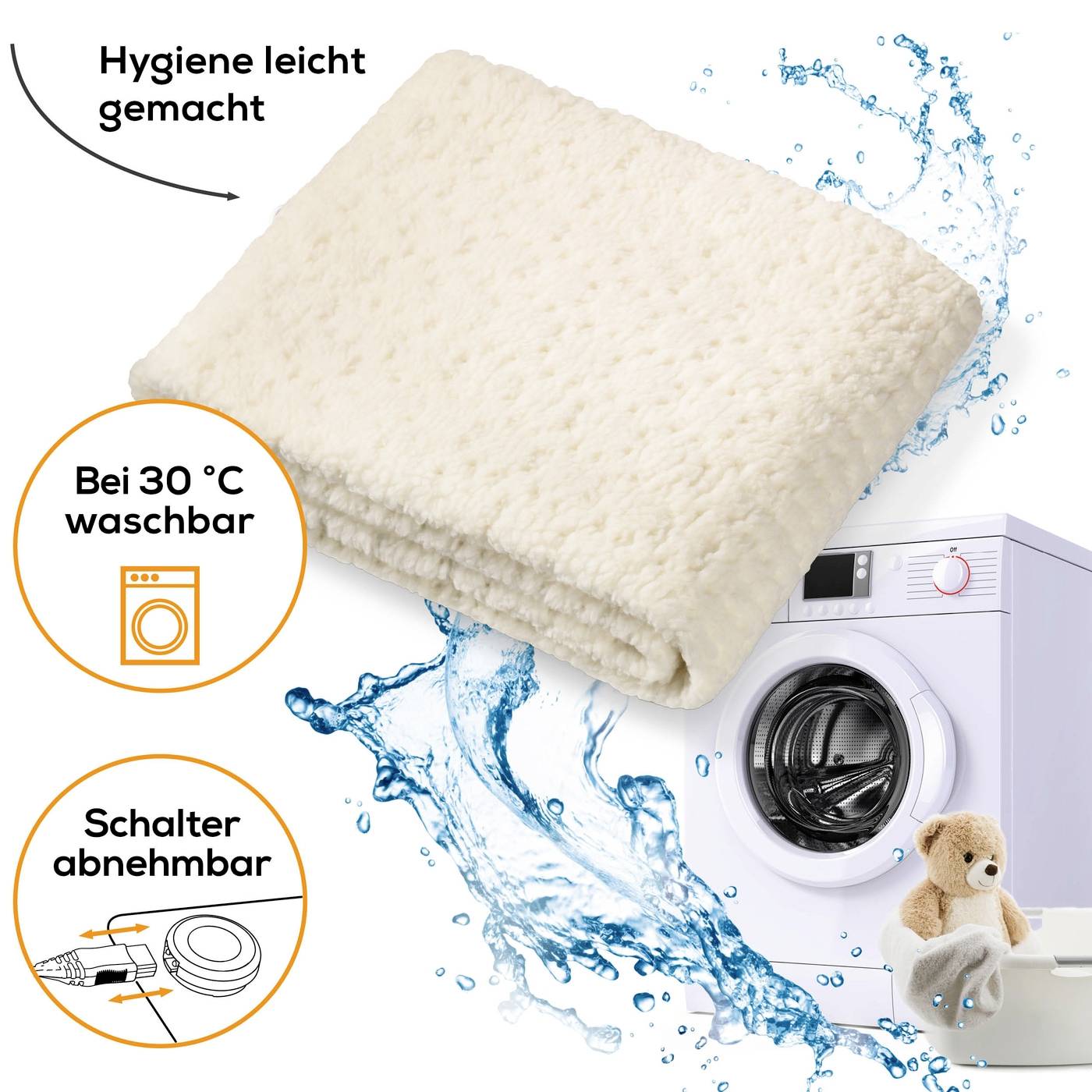 Beurer UB 53 Teddy Single Wärmeunterbett 60W Weiß