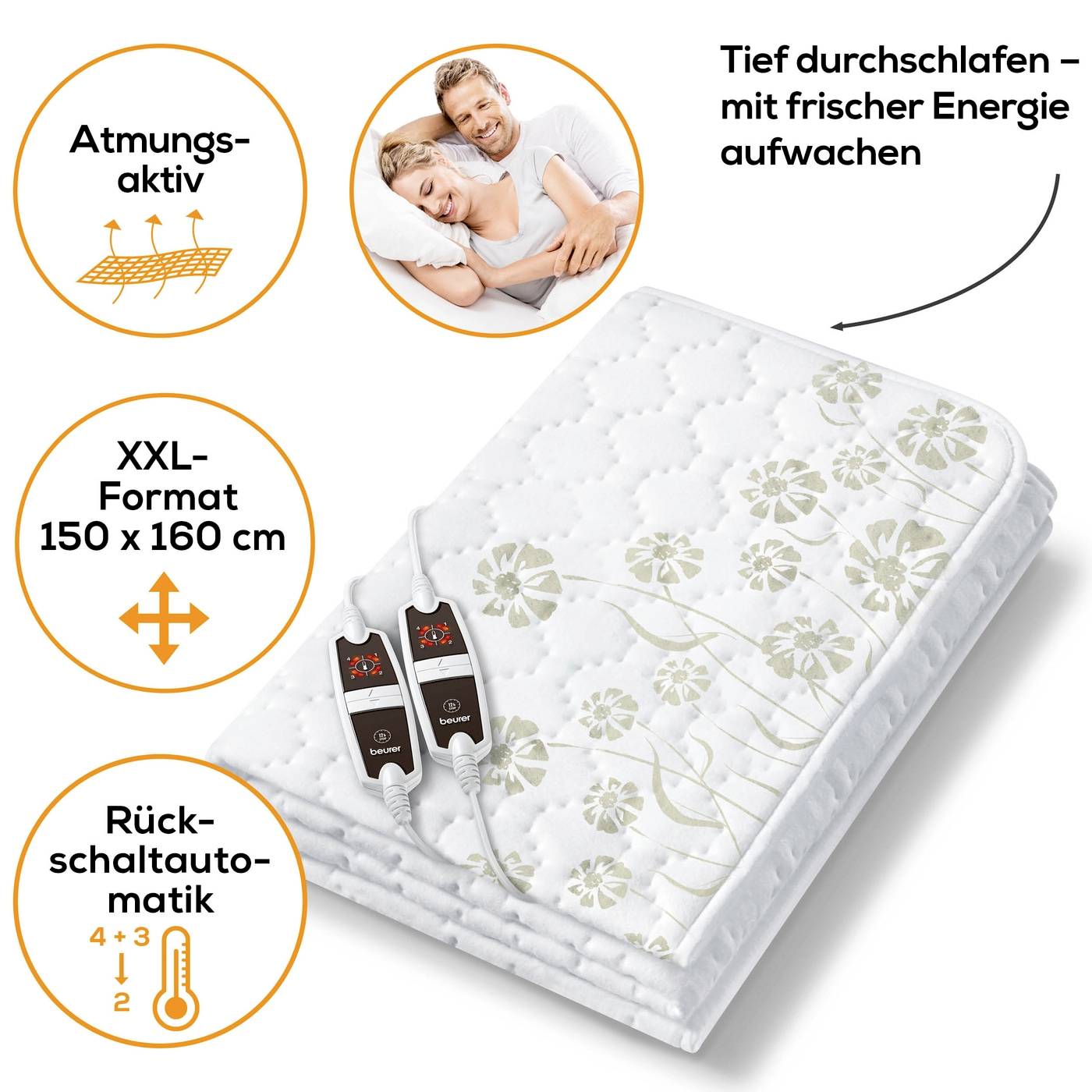 Beurer UB 68 XXL Wärmeunterbett 120 W Weiß