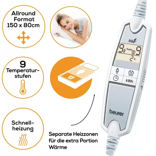 Beurer UB 90 Cosy Wärmeunterbett 60W Weiß Beurer UB 90 Cosy Wärmeunterbett 60W Weiß