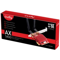 cudy AX5400 Tri-Band Wi-Fi 6 WLAN- / Bluetooth®-Adapter PCIe 5400 MBit/s cudy AX5400 Tri-Band Wi-Fi 6 WLAN- / Bluetooth®-Adapter PCIe 5400 MBit/s
